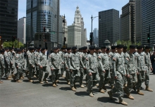 The Chicago Memorial Day parade is Saturday, May 23, 2015, had  80 percent of the parade was hundreds and hundreds of children, in military uniforms, proudly marching behind military banners.